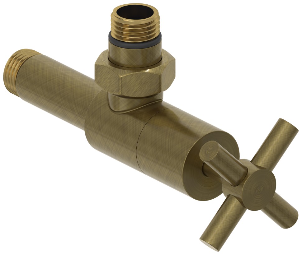 Вентиль угловой крест (G 1/2" НР х G 1/2" НР)