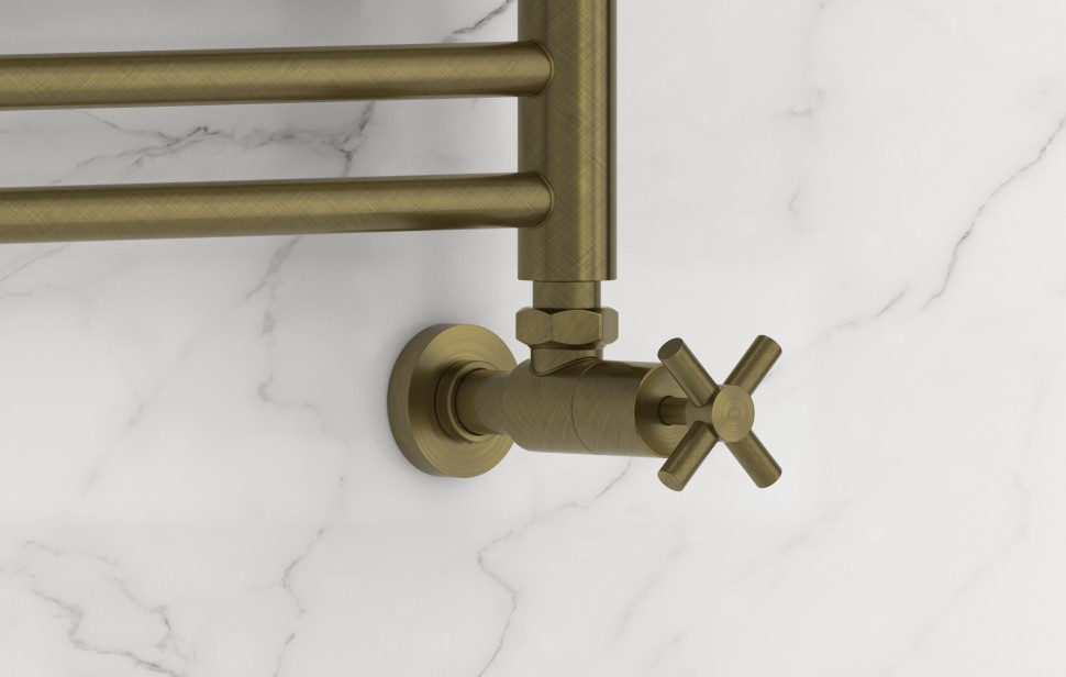 Вентиль угловой крест (G 1/2" НР х G 1/2" НР)