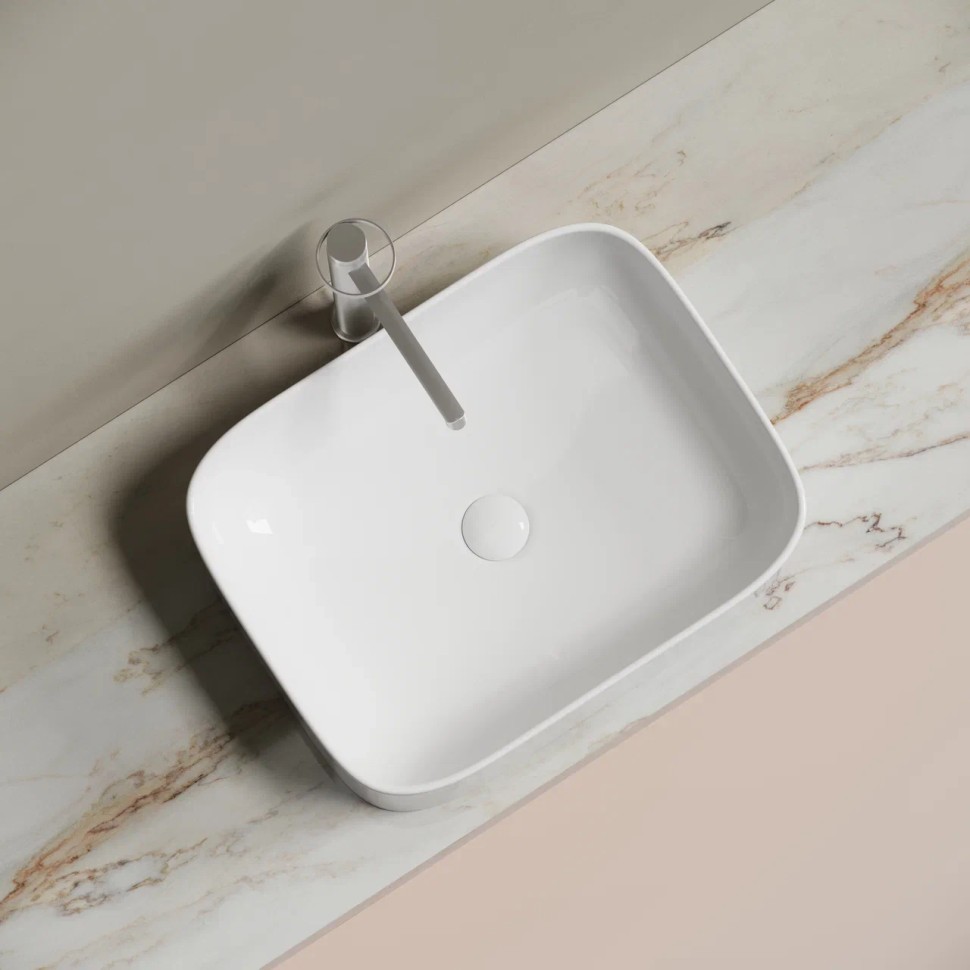 Умывальник чаша накладная прямоугольная Element 505x380x150мм