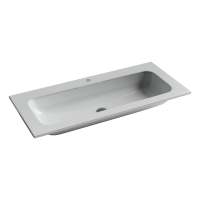 Раковина накладная мебельная Grace прямоугольная, с отверстием под смеситель, 1010x457x137 мм, цвет белый