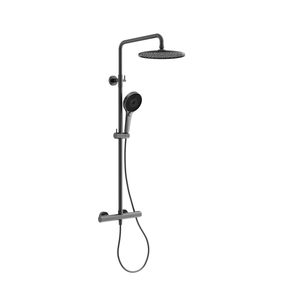 Душевая стойка с термостатом SANCOS Etna, вороненая сталь, арт. SC9007GG