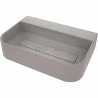 Гранитная раковина, на столешницу, с бортиком для смесителя - с прикрытием сливного отверстия