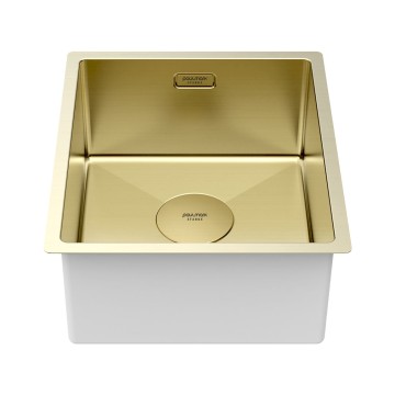 Мойка нерж. сталь NEXT 38 UNI, PM213844-LG, светлое золото, 380х440мм, Paulmark 1,2мм