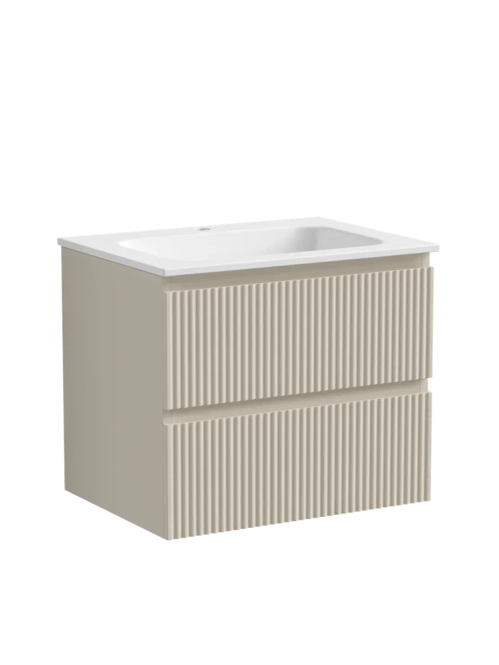 Тумба подвесная SANCOS Snob R 590х445х500, c двумя ящиками оснащенными доводчиками, Beige Soft , арт.SNR60CE