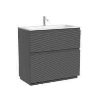 Тумба напольная SANCOS Folk Floor 890х445х850, c двумя ящиками оснащенными доводчиками, Grey soft, арт.FL90FGS