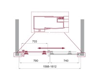 Душевая дверь BelBagno UNO-195-BF-1-160-C-Cr