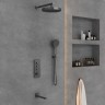 Душевой комплект VSFW-433TI2GM встраиваемый, вороненая сталь