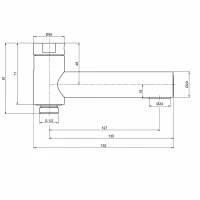 AQM8301MB Излив поворотный с картриджем, Черный матовый