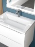 Раковина для ванной 60 см, Uperwood Olivia, с щелевым сливом, белая глянцевая