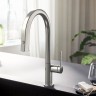 Смеситель Hansgrohe Aqittura для кухни, 1 отверстие, с вытяжным изливом 1jеt и функцией фильтрации, цвет: нержавеющая сталь 76803800