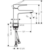 Смеситель для раковины Hansgrohe Metropol 100 32500000 хром