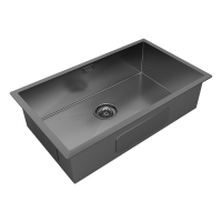 Мойка нерж. сталь GERBERG 74 UNI, PM257444-GM, вороненая сталь, 740х440мм, Paulmark