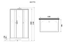 Душевая кабина Niagara Luxe NG-7772QM (120x90х210) низкий поддон(15см),дверь раздвижная,стенки мрамор,4 места