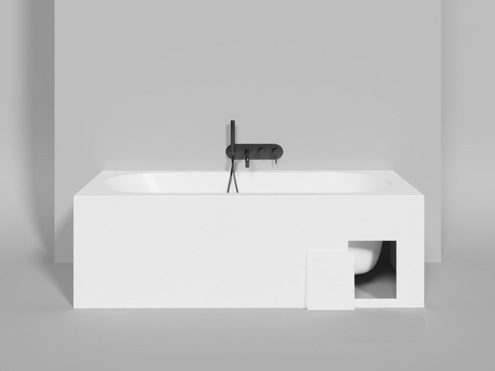 Ванна встраиваемая ORNELLA KIT 180x80 покраска по RAL полностью S-Stone Матовое