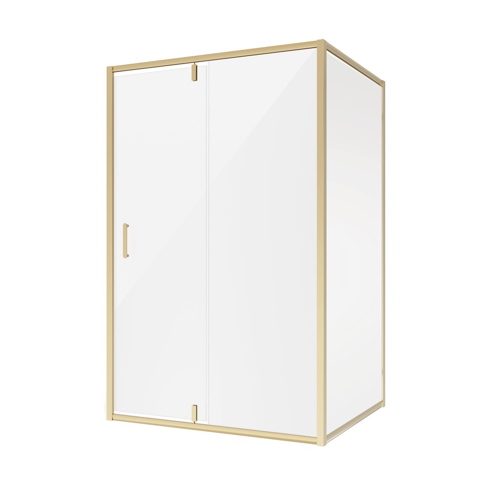 Душевое ограждение Niagara Nova NG-43-12AG-A100G (120х100х195) прямоугольник,золото,двери распашные,стекло прозрачное,2 места