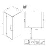 Душевое ограждение Niagara Nova NG-6832-34ВLACK (100х100х195) квадрат,черный матовый,двери распашные,стекло прозрачное,1 место