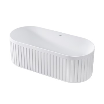 Ванна Солид Серфейс (Solid Surface) Vincea VBT-4S09MW, 1700*750*550, белый матовый, щелевой перелив