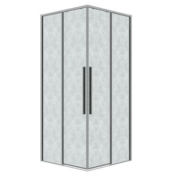 Душевое ограждение Grossman Galaxy 300.K33.01.1010.10.02 (100х100х195) квадрат,раздвижная,хром,стекло шиншилла, 1 место