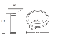 Умывальник CeramaLux 4286