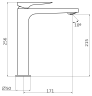 Смеситель для раковины GRB KALA XL 60525692, вороненная сталь