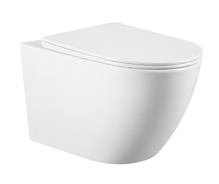 Унитаз подвесной MILLEAU LIANT 213 белый глянец, безободковый, с микролифтом