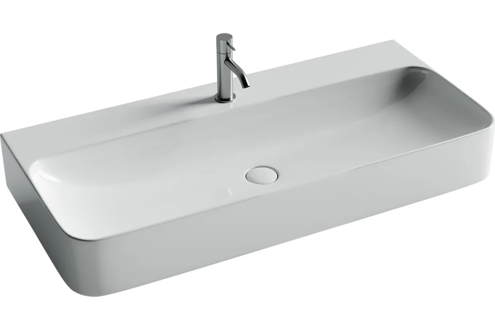 Умывальник AURA с 1 отверстием для смесителя, без перелива 1000x470x135мм