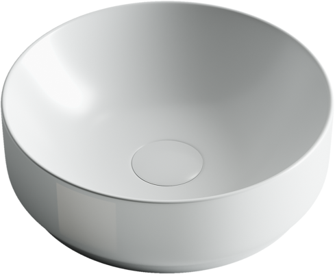 Умывальник чаша накладная круглая (цвет Белый Матовый) Element 355x355x125мм