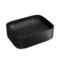 Умывальник чаша накладная прямоугольная (цвет Черный Матовый) Element 505x380x150мм