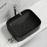 Умывальник чаша накладная прямоугольная (цвет Черный Матовый) Element 505x380x150мм