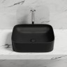 Умывальник чаша накладная прямоугольная (цвет Черный Матовый) Element 505x380x150мм