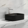 Умывальник чаша накладная прямоугольная (цвет Черный Матовый) Element 505x380x150мм