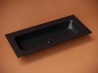 Раковина накладная мебельная Grace прямоугольная с отверстием под смеситель, 1010x457x137 мм, цвет черный матовый, арт. CN7013MB
