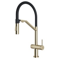 Смеситель для кухни ZENDER, светлое золото, Ze213155-LG, Paulmark