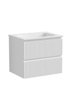 Тумба подвесная SANCOS Snob R 590х445х500, c двумя ящиками оснащенными доводчиками, Bianco, арт.SNR60W