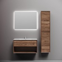 Тумба подвесная SANCOS Marmi 1.0 890х445х520 c одним ящиком оснащенным доводчиками скрытого монтажа и открытой нишей, дуб чарльстон, арт.MR1.090ECH