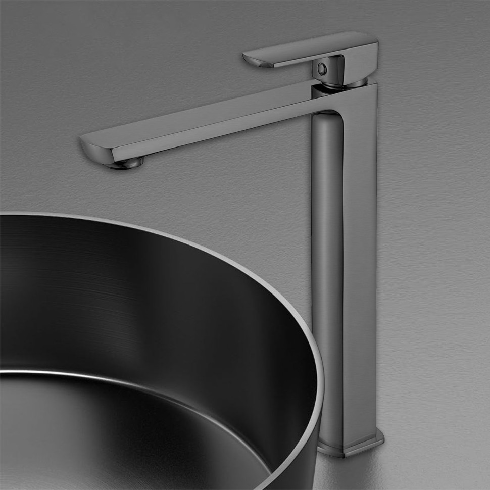 Смеситель для раковины Некст (Next) VBF-1N2GM однорычажный, вороненая сталь