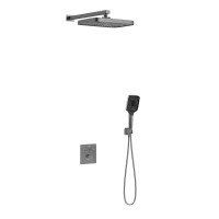 Душевой комплект VSFW-321MT1GM встраиваемый, термостат, двухрежимный, вороненая сталь
