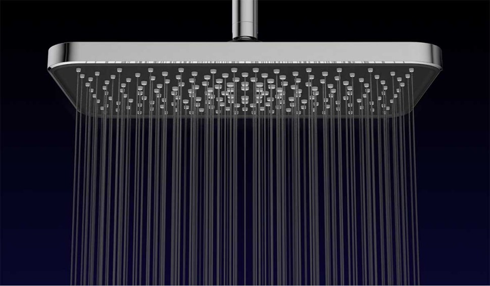 Душевой комплект VSFW-321MT1GM встраиваемый, термостат, двухрежимный, вороненая сталь