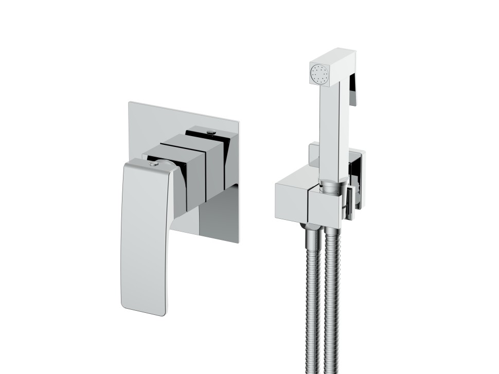 Смеситель Raglo с гигиеническим душем встраиваемый хром