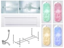 Комплект Акриловая ванна TIMO ROHA1570 150*70*58+каркас+слив-перелив+гидромассаж 6 форсунок+гидромассаж спины 3 форсунки+хромотерапия