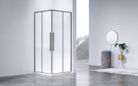 Душевой уголок Slim-N VSS-4SN900CLGM, 900*900, вороненая сталь, стекло прозрачное
