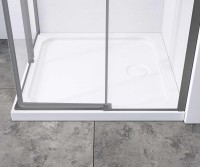 Душевой уголок Slim-N VSS-4SN900CLGM, 900*900, вороненая сталь, стекло прозрачное