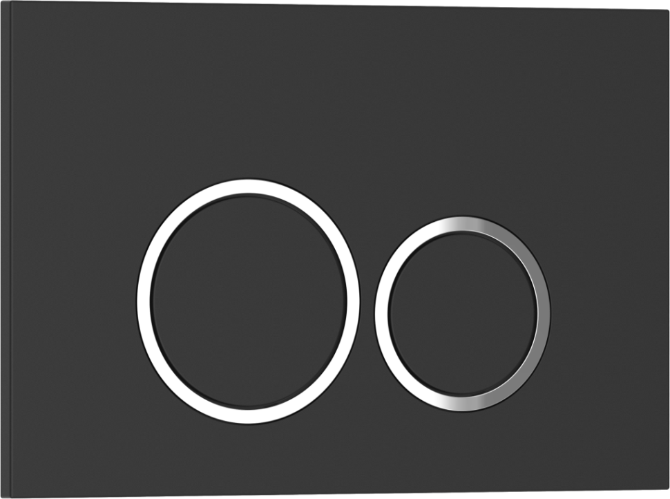 Комплект 2в1 IBERICA BLANCA инсталляция SILENCIO MINI, кнопка смыва ESTI-O черный матовый (IB.001M.822)