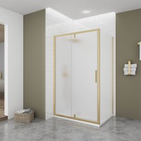 Боковая панель Veconi Ottimo SP G, 1000х1900 золото брашинг, стекло матовое