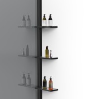 Душевая перегородка Walk-In VSW-1HWS110CGB, 1100*2000, черный, стекло тонированное