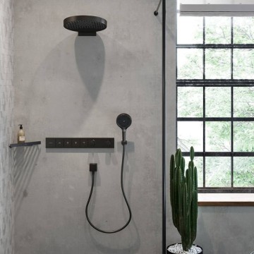 Верхний душ Hansgrohe Rainfinity 36 см., настенный, 3 jеt, цвет: черный матовый 26234670