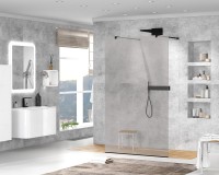 Душевая перегородка CEZARES LIBERTA-L-2-110-GR-NERO