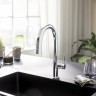 Смеситель Hansgrohe Aqittura для кухни, 1 отверстие, с вытяжным изливом 1jеt и функцией фильтрации, цвет: хром 76803000