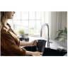 Смеситель Hansgrohe Aqittura для кухни, 1 отверстие, с вытяжным изливом 1jеt и функцией фильтрации, цвет: хром 76803000