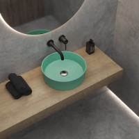 Раковина BERGES Ego SL накладная, ? 38 см, матовый темно-зеленый